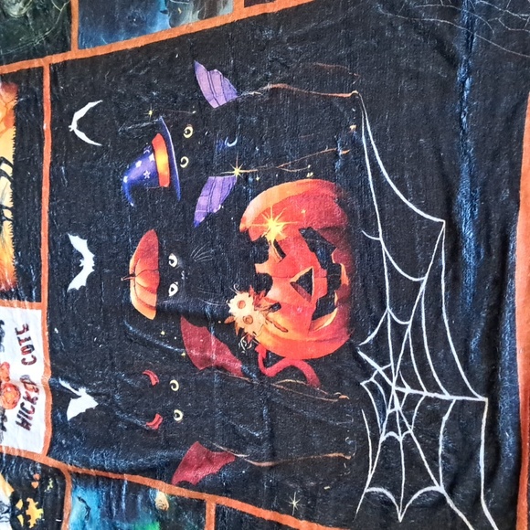 🐄Cat Halloween lap blanket 29 x 39 - Picture 5 of 6